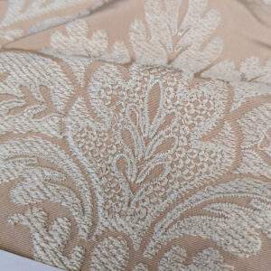 PXL_20250814_193700110 1.375y Kravet Couture Limoges 100%silk Damask Truffle Gold Rp264