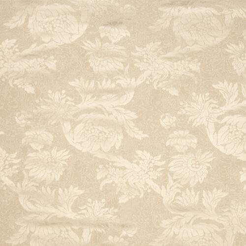 SC_000126695 Special Order  Scalamandre Damas Parc Monceau Cream Linen Cotton Damask Floral Moire MSRP USD464/y