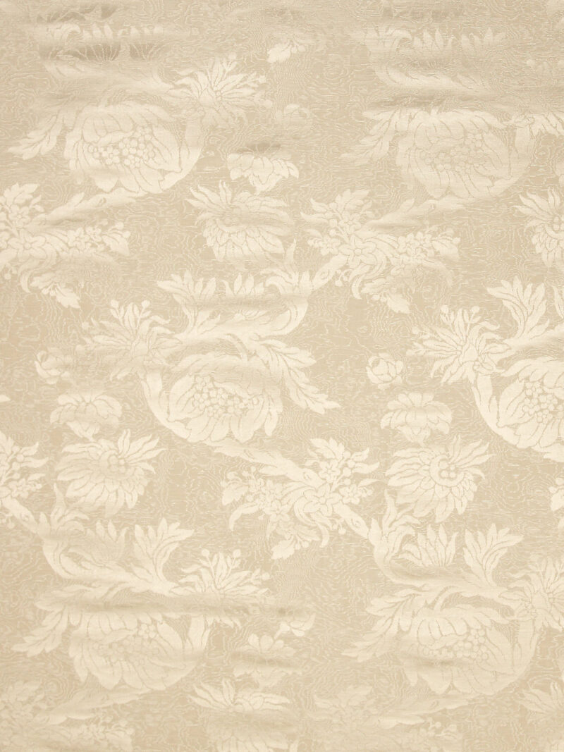 Special Order  Scalamandre Damas Parc Monceau Cream Linen Cotton Damask Floral Moire MSRP USD464/y