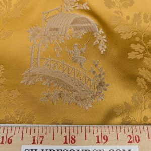 PXL_20250917_174043574 by yard Scalamandre Tassinari & Chatel Pillement Or Gold Yellow Chinoiserie Scenic Figurative MSRP USD 1080/y