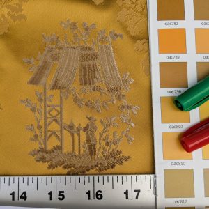 PXL_20250917_174254831 by yard Scalamandre Tassinari & Chatel Pillement Or Gold Yellow Chinoiserie Scenic Figurative MSRP USD 1080/y