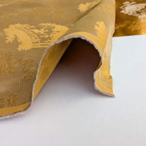 PXL_20250917_174334423 by yard Scalamandre Tassinari & Chatel Pillement Or Gold Yellow Chinoiserie Scenic Figurative MSRP USD 1080/y