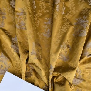 PXL_20250917_174420999 by yard Scalamandre Tassinari & Chatel Pillement Or Gold Yellow Chinoiserie Scenic Figurative MSRP USD 1080/y