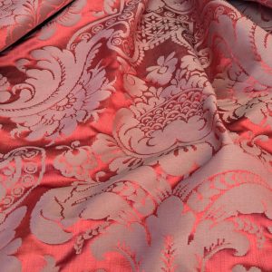 PXL_20250917_190738813_copy_1512x2016 Coraggio Textile Fabric 3yard from Italy Highest Quality Silk Stripe Red Gold Renaissance MSRP USD 300+/yard