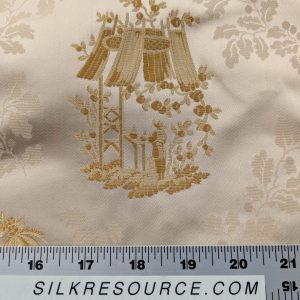 PXL_20250918_192423987 by yard Scalamandre Tassinari & Chatel Pillement Creme Gold Cream Chinoiserie Scenic Figurative MSRP USD 1080/y