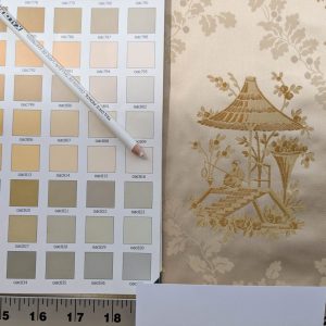 PXL_20250918_192550511 by yard Scalamandre Tassinari & Chatel Pillement Creme Gold Cream Chinoiserie Scenic Figurative MSRP USD 1080/y