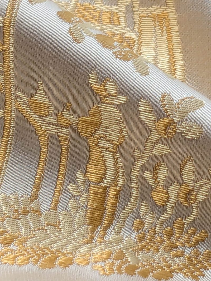 PXL_20250918_192633812 by yard Scalamandre Tassinari & Chatel Pillement Creme Gold Cream Chinoiserie Scenic Figurative MSRP USD 1080/y