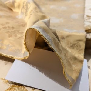PXL_20250918_192718400 by yard Scalamandre Tassinari & Chatel Pillement Creme Gold Cream Chinoiserie Scenic Figurative MSRP USD 1080/y