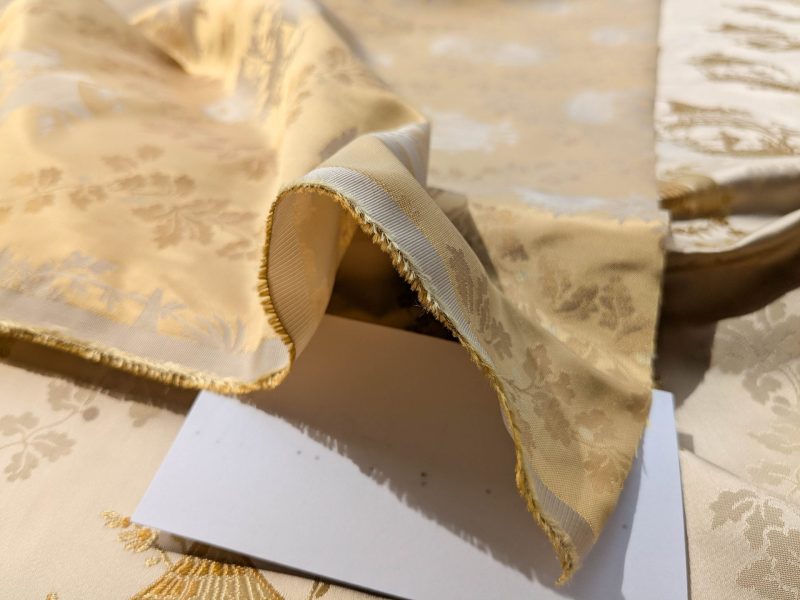 PXL_20250918_192718400 by yard Scalamandre Tassinari & Chatel Pillement Creme Gold Cream Chinoiserie Scenic Figurative MSRP USD 1080/y