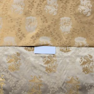 PXL_20250918_192740379 by yard Scalamandre Tassinari & Chatel Pillement Creme Gold Cream Chinoiserie Scenic Figurative MSRP USD 1080/y