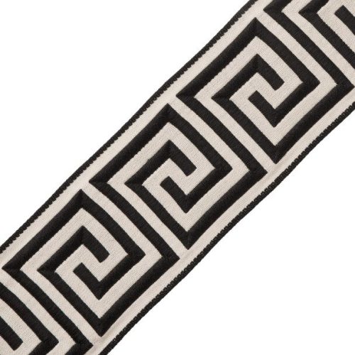 33661-17 Samuel and Sons 2.75" Aristotle Greek Key Trim Gimps Braids White Black