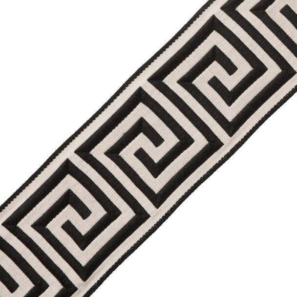 33661-17 Samuel and Sons 2.75" Aristotle Greek Key Trim Gimps Braids White Black
