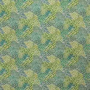 Brunschwig & Fils Katibi Print Leaf Green White Abstract Cotton MSRP USD292/y