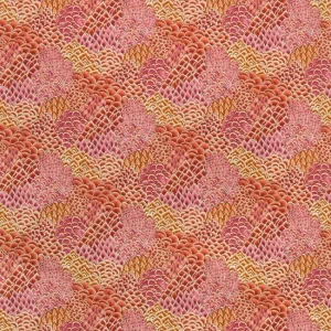 Brunschwig & Fils Katibi Print Pink Red White  Abstract Cotton MSRP USD292/y