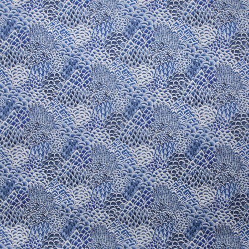 8020104_55 Brunschwig & Fils Katibi Print Blue White  Abstract Cotton MSRP USD292/y