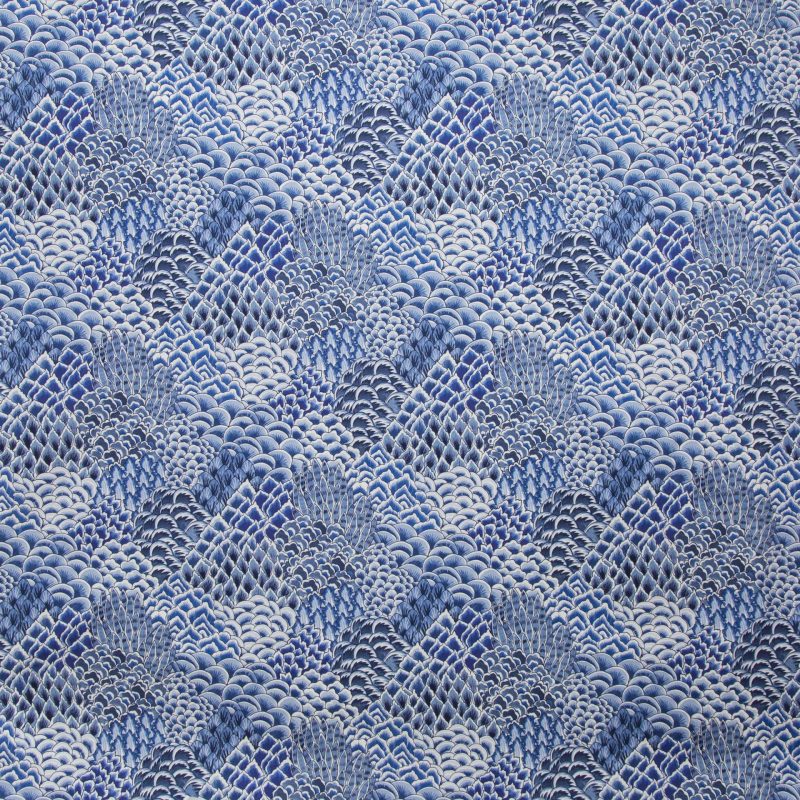 8020104_55 Brunschwig & Fils Katibi Print Blue White  Abstract Cotton MSRP USD292/y