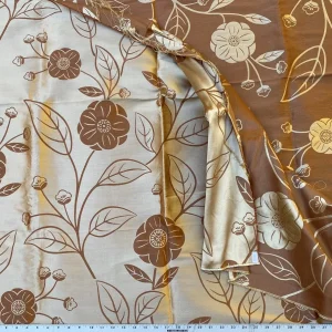 KRAVET COUTOUR TRANQUIL SILK Brick Red Earth Gold Damask 1.7Yard MSRP$199/Y Piece 24