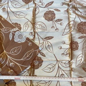 KRAVET COUTOUR TRANQUIL SILK Brick Red Earth Gold Damask 2.2Yards THICK MSRP$199/Y Piece 25